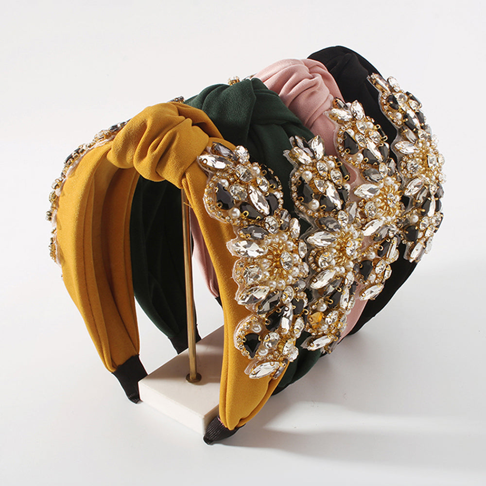 Luxury Full Crystal Topknot Headband medyjewelry